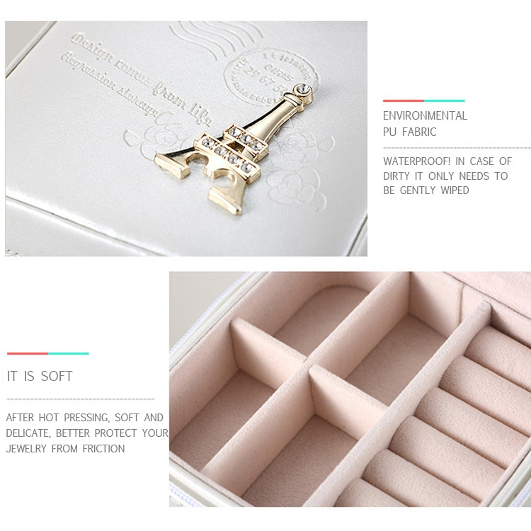 Macaron Small Jewelry Box Rings and Earrings Mirrored Travel Storage Case