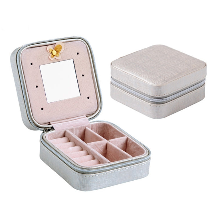 Macaron Small Jewelry Box Rings and Earrings Mirrored Travel Storage Case