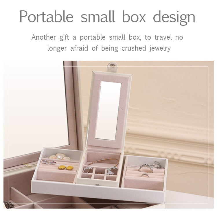 Wooden Jewelry Box Necklace Ring Storage Organizer Large Jewel Cabinet Gift Case
