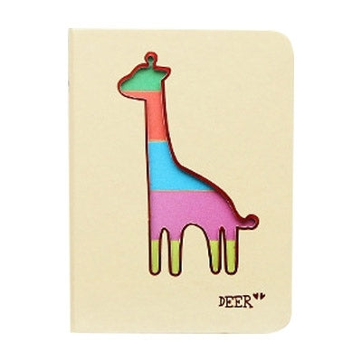 Creative Color Page Copy of the Book Cartoon Deer Pattern Diary Book Notebook, 112 Sheets,Size: M