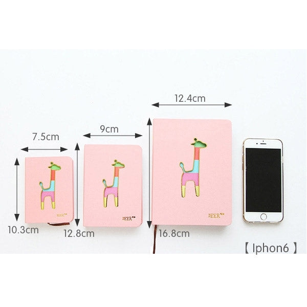 Creative Color Page Copy of the Book Cartoon Deer Pattern Diary Book Notebook, 112 Sheets,Size: M