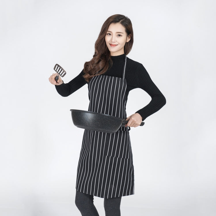 2 PCS Black and White Stripes Unisex Chef Waiter Barista Aprons Work Aprons