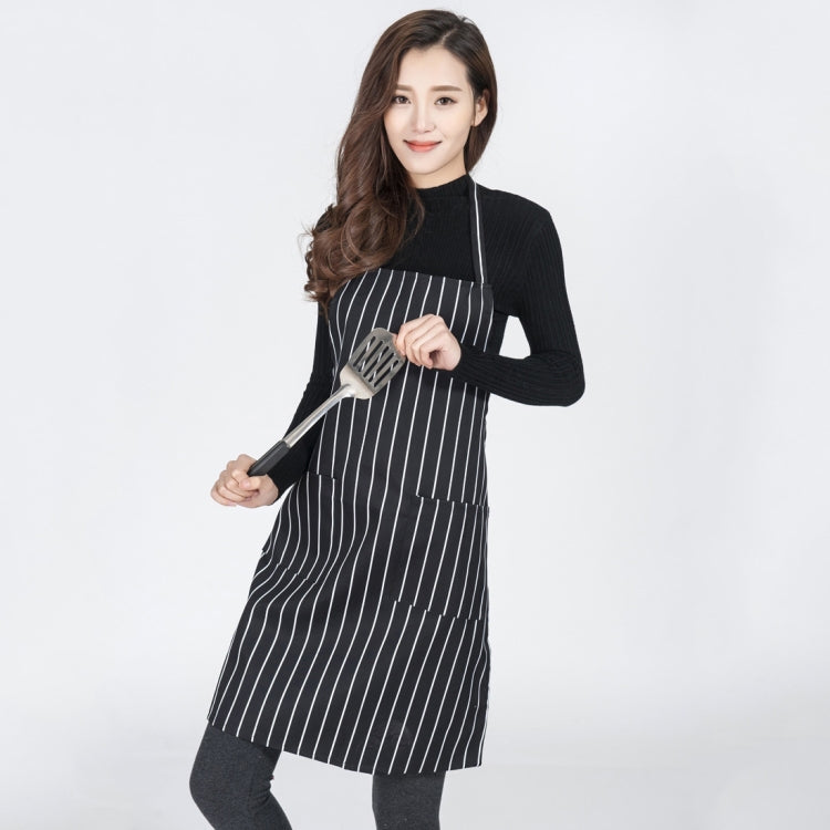 2 PCS Black and White Stripes Unisex Chef Waiter Barista Aprons Work Aprons
