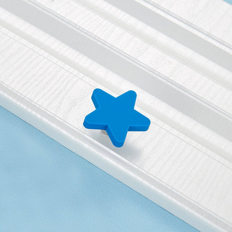 5 PCS Little Blue Star Pattern Shockproof Modern Cartoon Children Drawer Cabinet Handle
