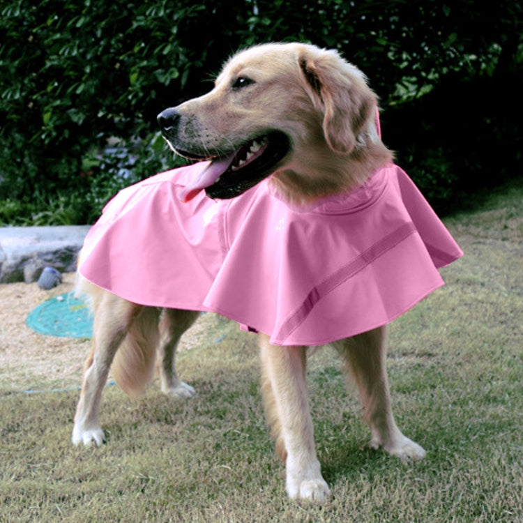 Teddy Golden Retriever Large Dog Practical Reflective Breathable Raincoat, Size: L,