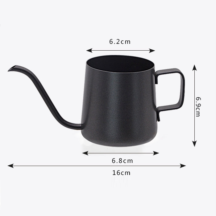 250ML Long Narrow Spout High Temperature Paint Stainless Steel Slim Kettle Hand Drip Coffee Pot with Hanging Ear