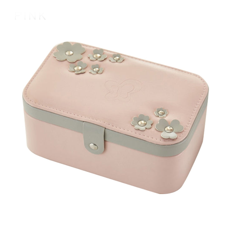 Lucky Clover Jewelry Box Case Synthetic Leather Necklace Ring Storage Organizer 