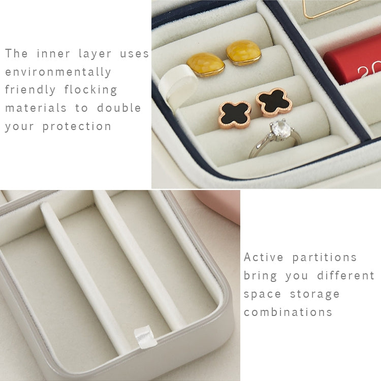 Lucky Clover Jewelry Box Case Synthetic Leather Necklace Ring Storage Organizer 