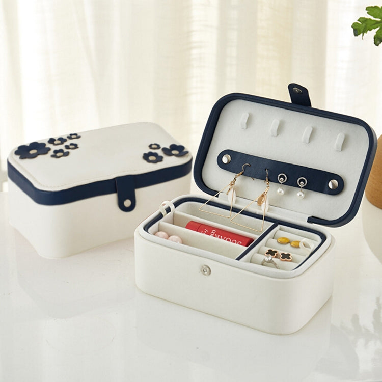 Lucky Clover Jewelry Box Case Synthetic Leather Necklace Ring Storage Organizer 