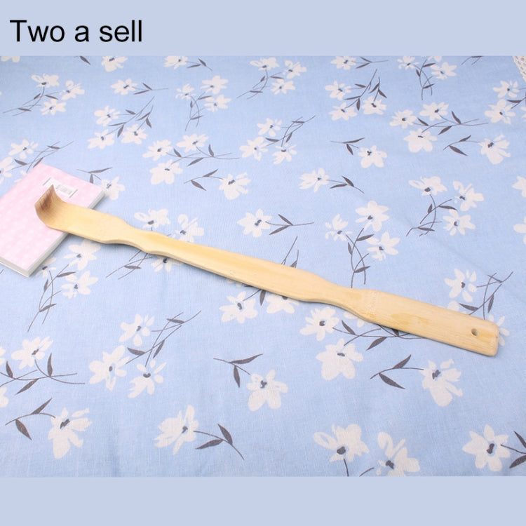 2pcs Portable Bamboo Long Handle Itch Scratching Backscratcher(Light Yellow)