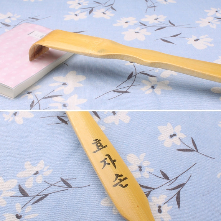 2pcs Portable Bamboo Long Handle Itch Scratching Backscratcher(Light Yellow)