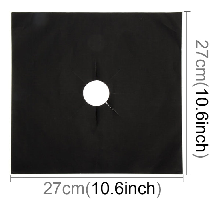 6 PCS Gas Furnace Surface Ultra-thin Fibre Material Stovetop Protective Cleaning Pad, Size: 27*27cm (Black)
