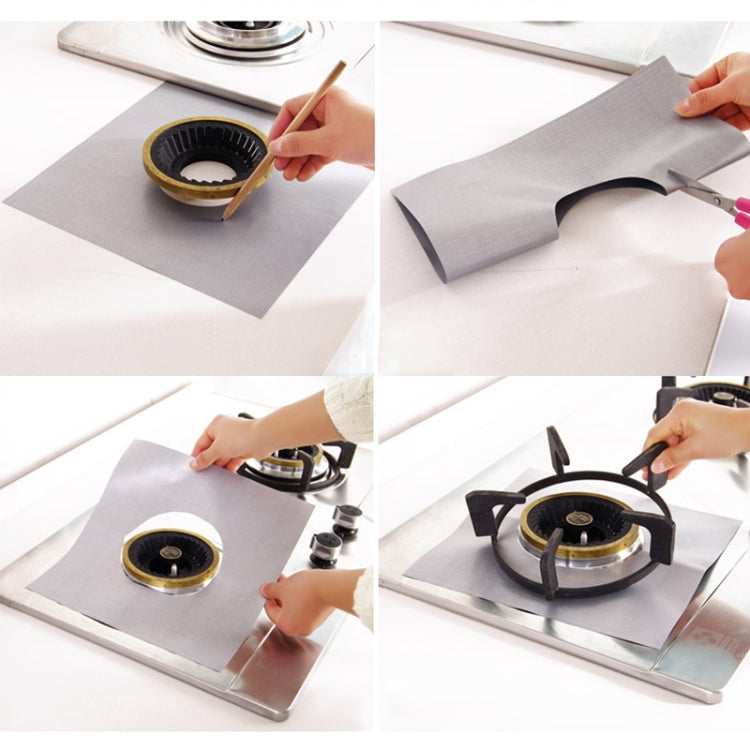 6 PCS Gas Furnace Surface Ultra-thin Fibre Material Stovetop Protective Cleaning Pad, Size: 27*27cm (Black)