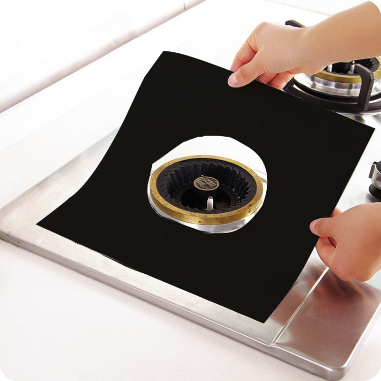 6 PCS Gas Furnace Surface Ultra-thin Fibre Material Stovetop Protective Cleaning Pad, Size: 27*27cm (Black)