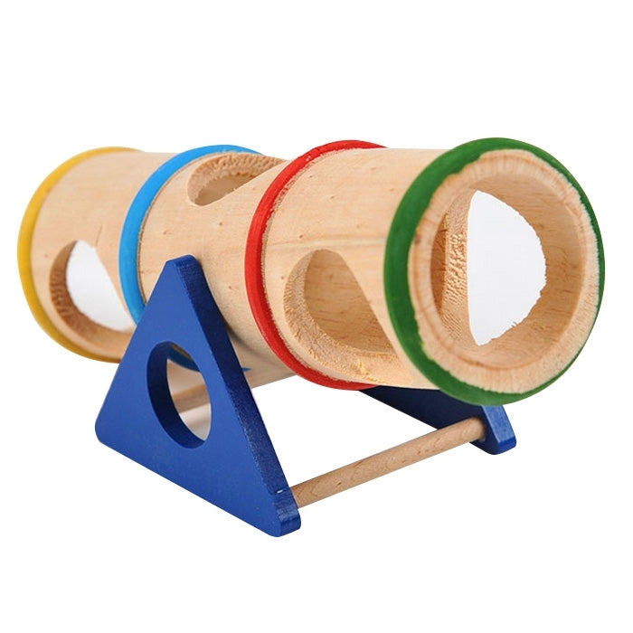 Pet Supplies Wooden Porous Design Hamster Rainbow Upturned barrel Pets Toys