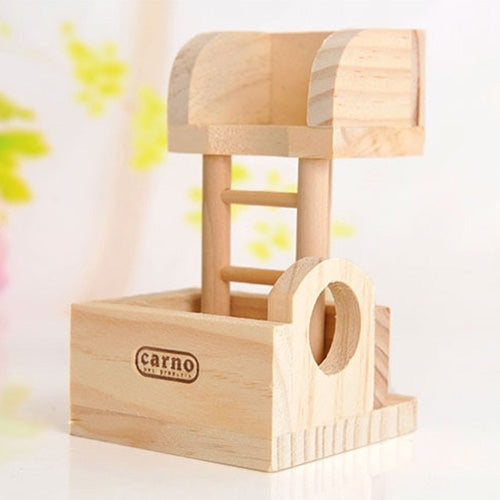 Pet Wooden Hamster Climbing Ladder Lookout Tower Pet Toys for Small Pets