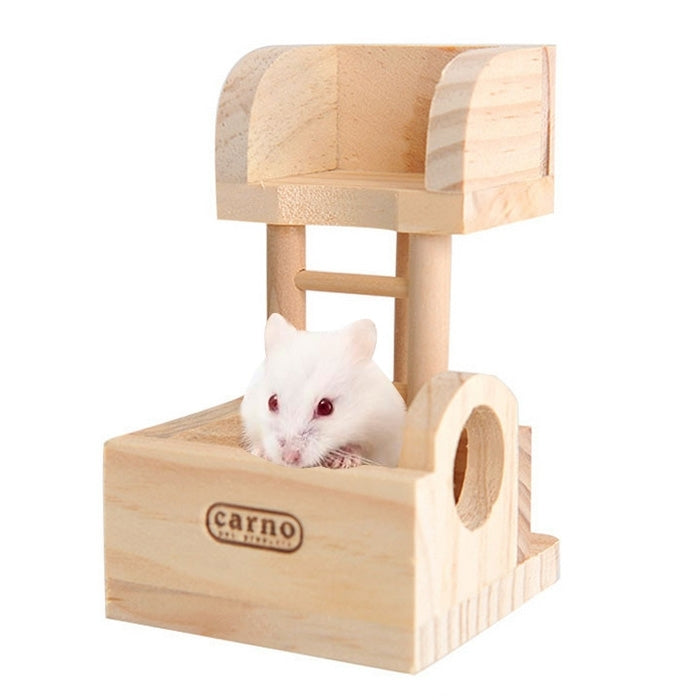 Pet Wooden Hamster Climbing Ladder Lookout Tower Pet Toys for Small Pets