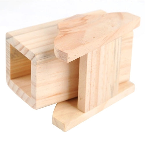 Pet Wooden Hamster Seesaw Barrel Tube Tunnel Cage House Small Pet Toy Hide Play Funny Climing Toys
