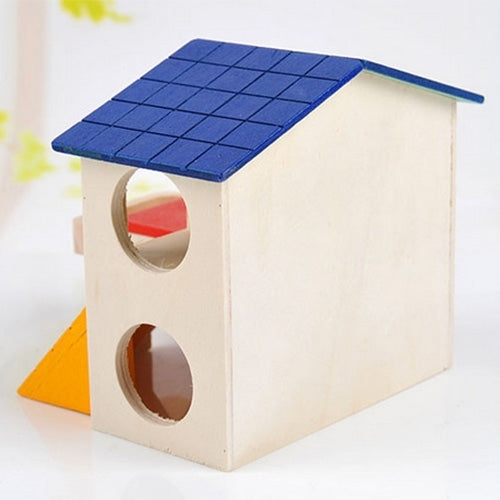 Pet Double Layer Room Wooden Small Animal Hamster Squirrel Sleeping House Cage Nest