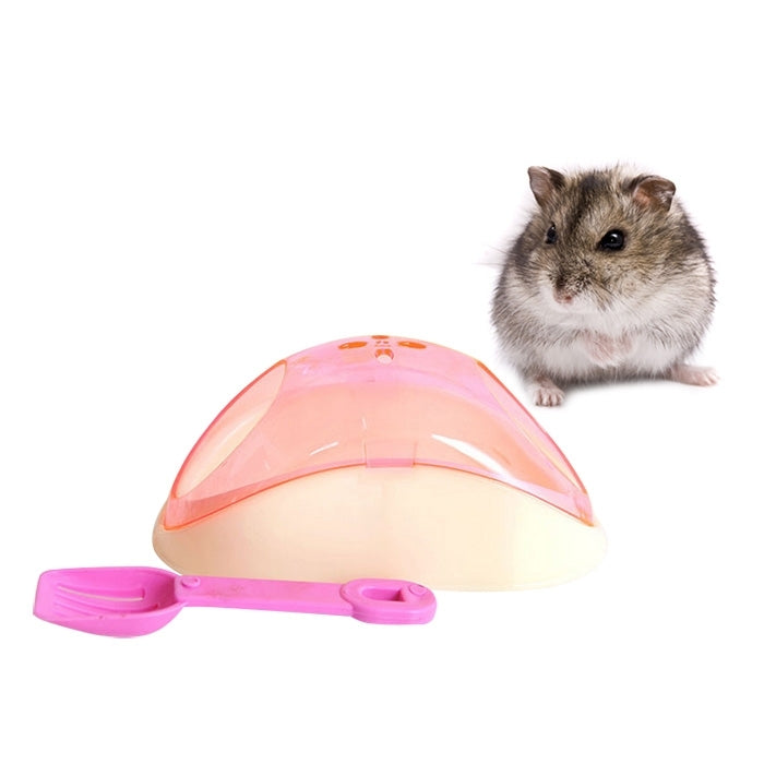Pet Bathroom Transparent Colorful Plastic Hamster Small Pets Bathing Basin Detachable Ventilation Pet Bath Tubs, Random Color Delivery
