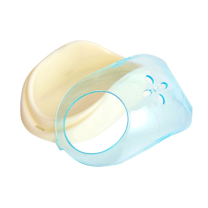 Pet Bathroom Transparent Colorful Plastic Hamster Small Pets Bathing Basin Detachable Ventilation Pet Bath Tubs, Random Color Delivery