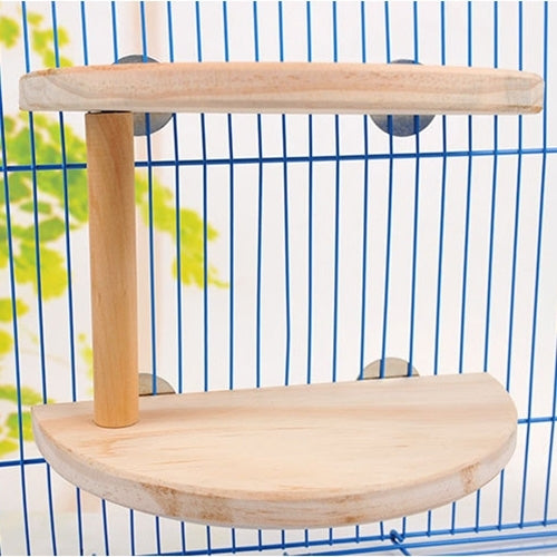 Pet Wooden Two Layers Wood Hamster Footplate Springboard Hamster Small Pets Pedal Toys