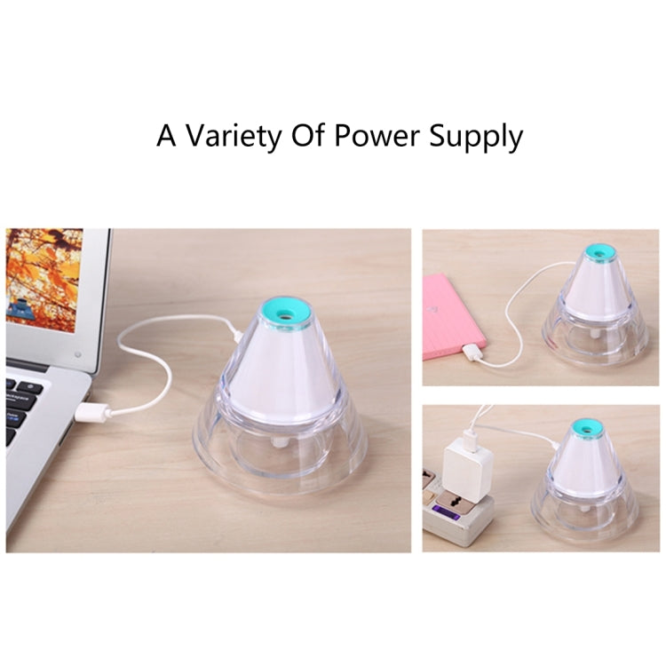 Fashion Creative Iceberg Air Humidifier Nanometer Silent Mist Humidifier with Night Light (not Include Plug)(Pink)
