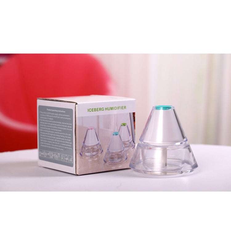 Fashion Creative Iceberg Air Humidifier Nanometer Silent Mist Humidifier with Night Light (not Include Plug)(Pink)