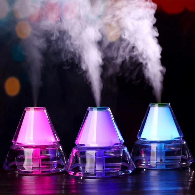 Fashion Creative Iceberg Air Humidifier Nanometer Silent Mist Humidifier with Night Light (not Include Plug)(Pink)