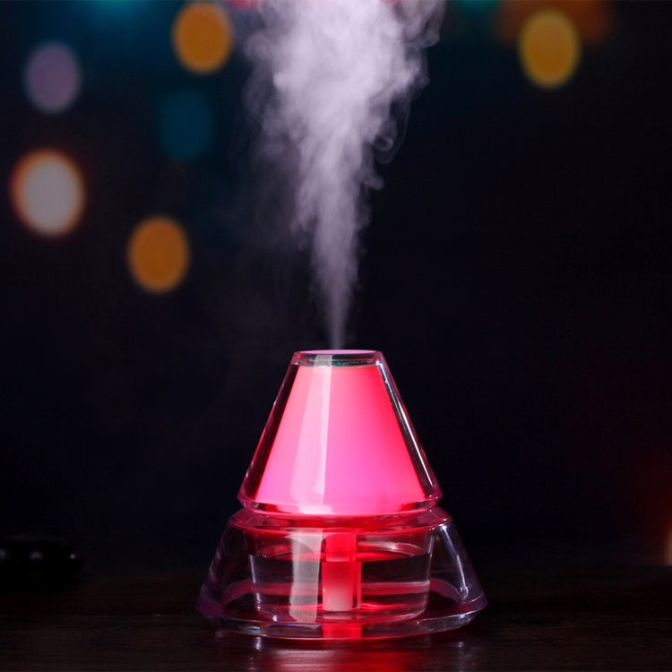 Fashion Creative Iceberg Air Humidifier Nanometer Silent Mist Humidifier with Night Light (not Include Plug)(Pink)