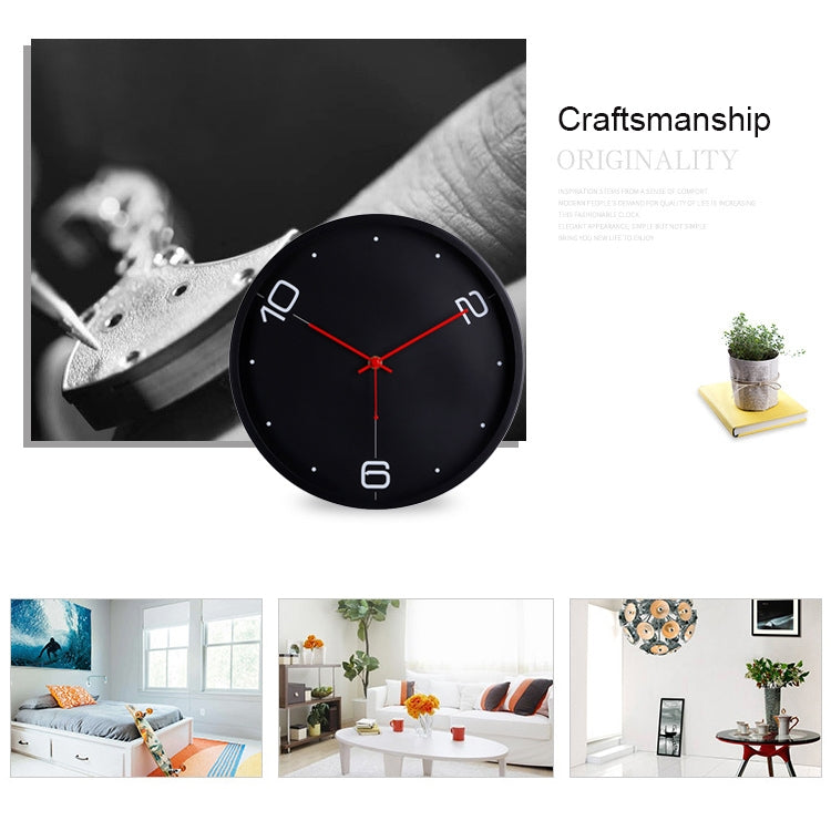 12 inch Creative Decorative Round Shape Modern Quartz Living Room Wall Clock