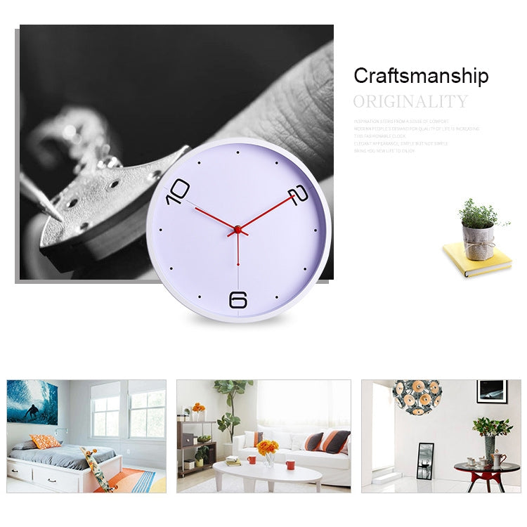 12 inch Creative Decorative Round Shape Modern Quartz Living Room Wall Clock
