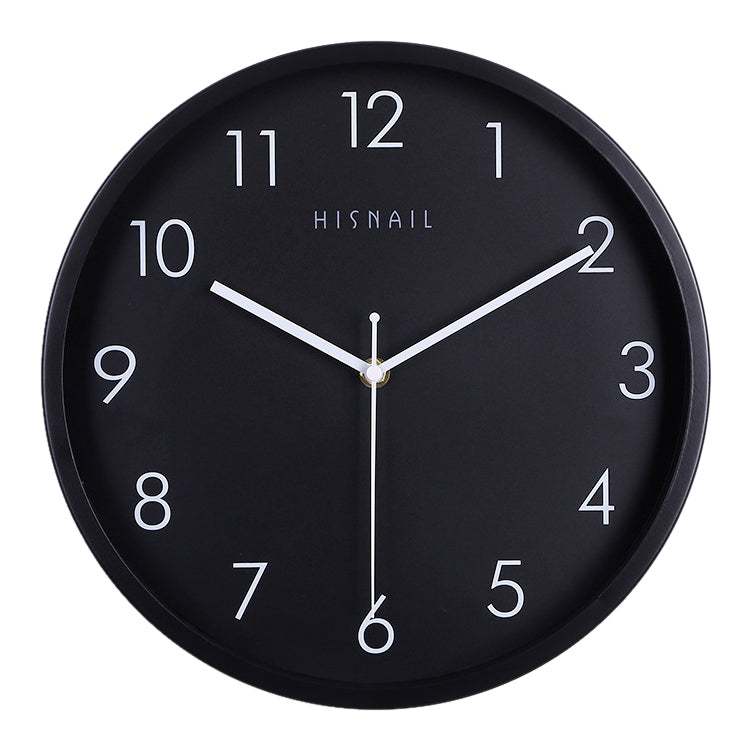 12 inch Creative Decorative Round Shape Metal Brushed Texture Living Room Wall Clock