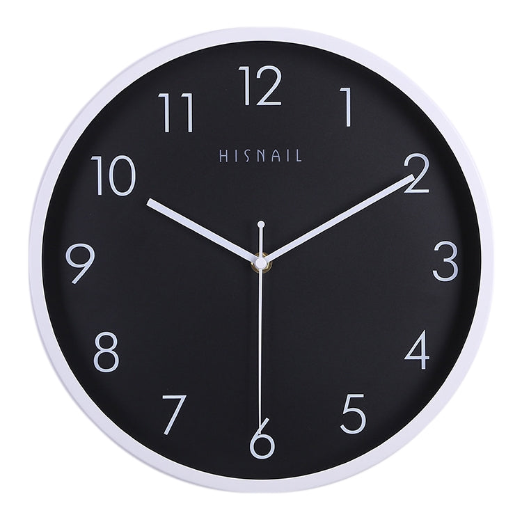 12 inch Creative Decorative Round Shape Metal Brushed Texture Living Room Wall Clock