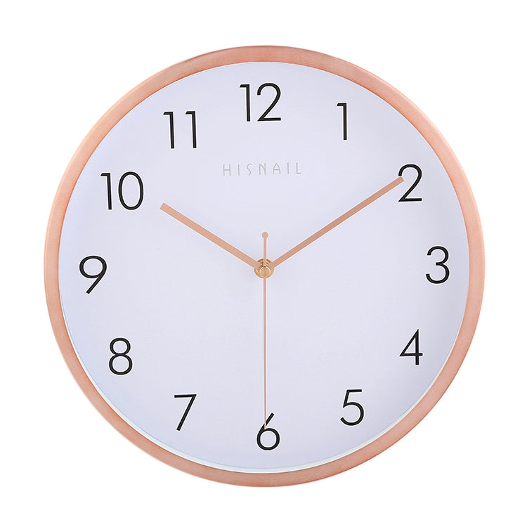 12 inch Creative Decorative Round Shape Metal Brushed Texture Living Room Wall Clock