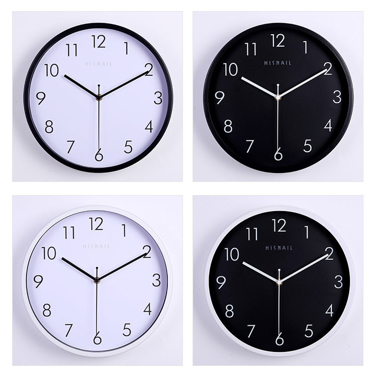 12 inch Creative Decorative Round Shape Metal Brushed Texture Living Room Wall Clock