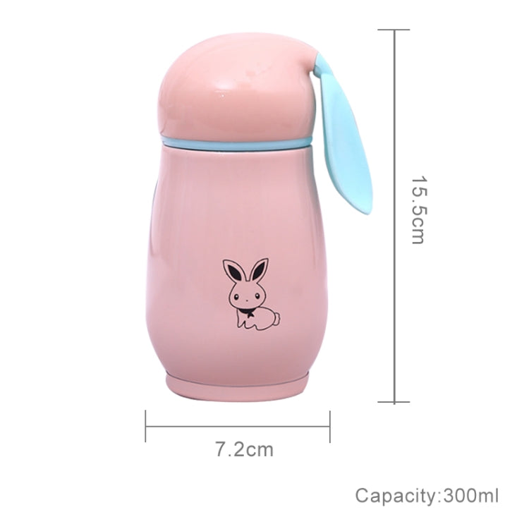 300mL Cartoon Rabbit Shape Children Insulation Cup Cute Fresh Stainless Steel Mug
