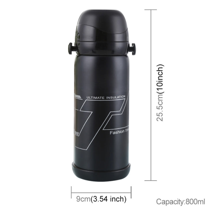 800mL Fashion Sports Cup Stainless Steel Mug Innovative Travel Pot
