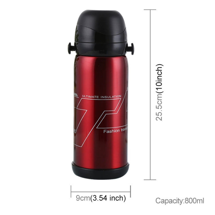 800mL Fashion Sports Cup Stainless Steel Mug Innovative Travel Pot