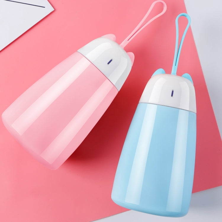 300mL Cute Cartoon Student Potbell Cup Cat Ear Style Stainless Steel Mug