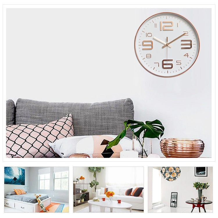 12 inch Creative Decorative Round Shape Living Room Simple Modern Quartz Wall Clock