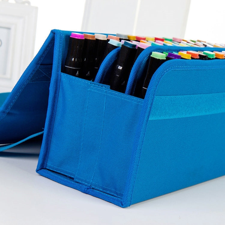 High Quality Oxford Cloth PP Plastic Base 80 Holes Pen Sketch Storage Bag Drawing Package Bag with Handle