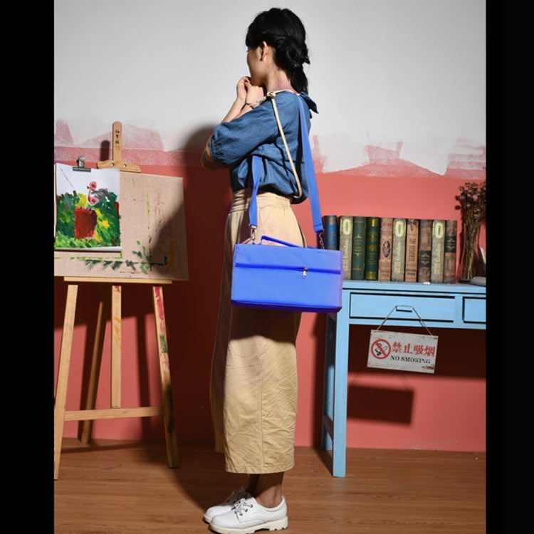 High Quality Oxford Cloth PP Plastic Base 80 Holes Pen Sketch Storage Bag Drawing Package Bag with Handle