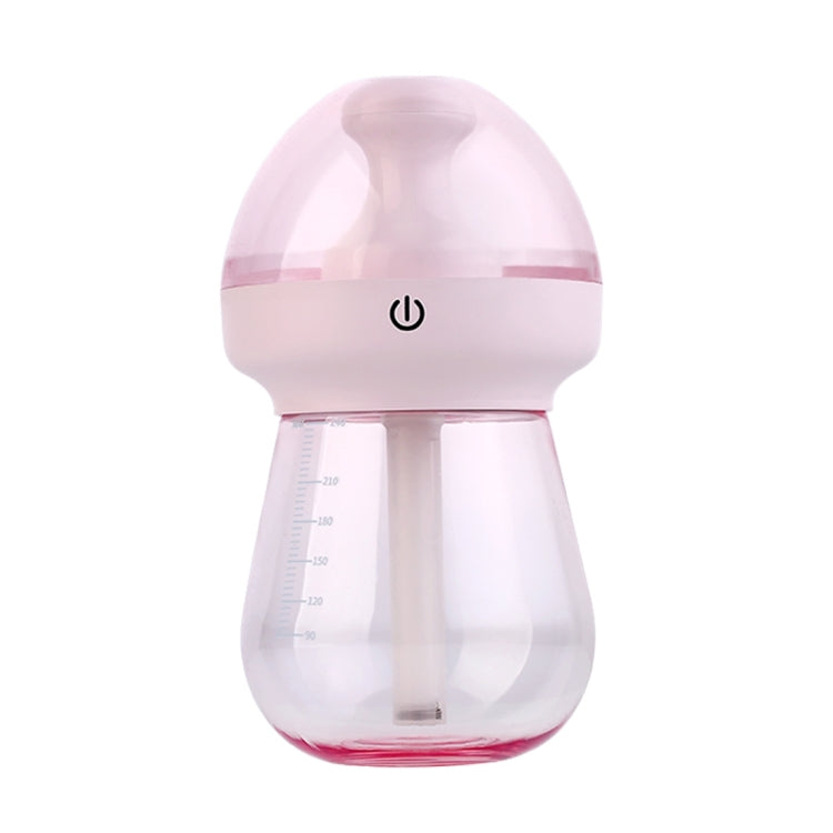 240ML Milk Feeding Bottle Shape Aromatherapy Air Purifier Humidifier with LED Light for Home / Office / Car
