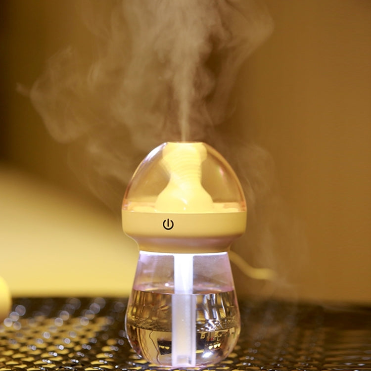 240ML Milk Feeding Bottle Shape Aromatherapy Air Purifier Humidifier with LED Light for Home / Office / Car