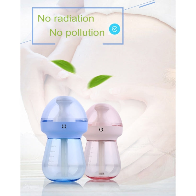240ML Milk Feeding Bottle Shape Aromatherapy Air Purifier Humidifier with LED Light for Home / Office / Car