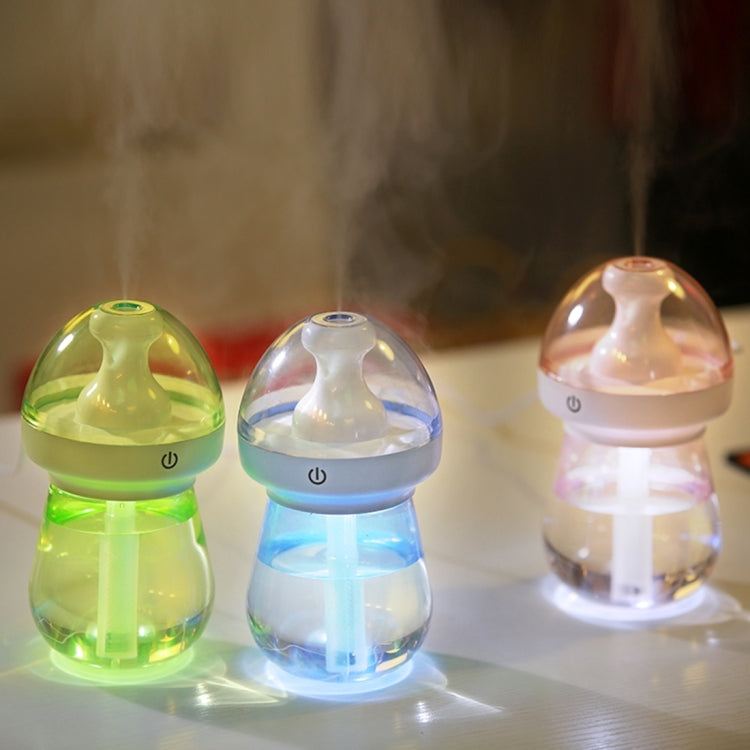 240ML Milk Feeding Bottle Shape Aromatherapy Air Purifier Humidifier with LED Light for Home / Office / Car