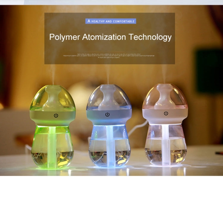 240ML Milk Feeding Bottle Shape Aromatherapy Air Purifier Humidifier with LED Light for Home / Office / Car