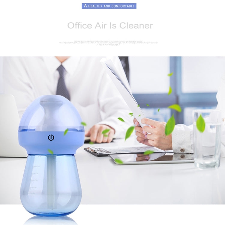 240ML Milk Feeding Bottle Shape Aromatherapy Air Purifier Humidifier with LED Light for Home / Office / Car