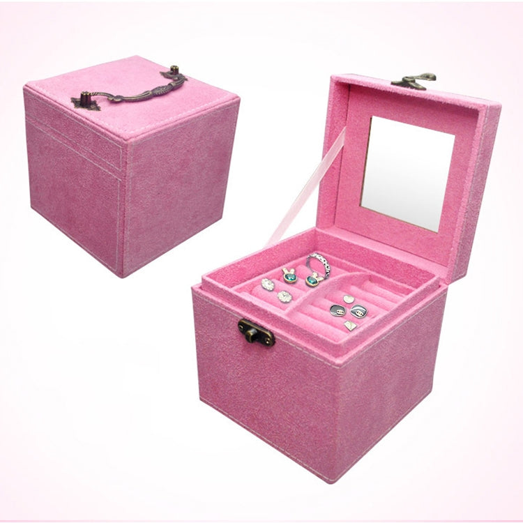 Chinese Palace Style Three-Layer Lockable Jewelry Box Case Mirrored Storage Organizer Gift Case